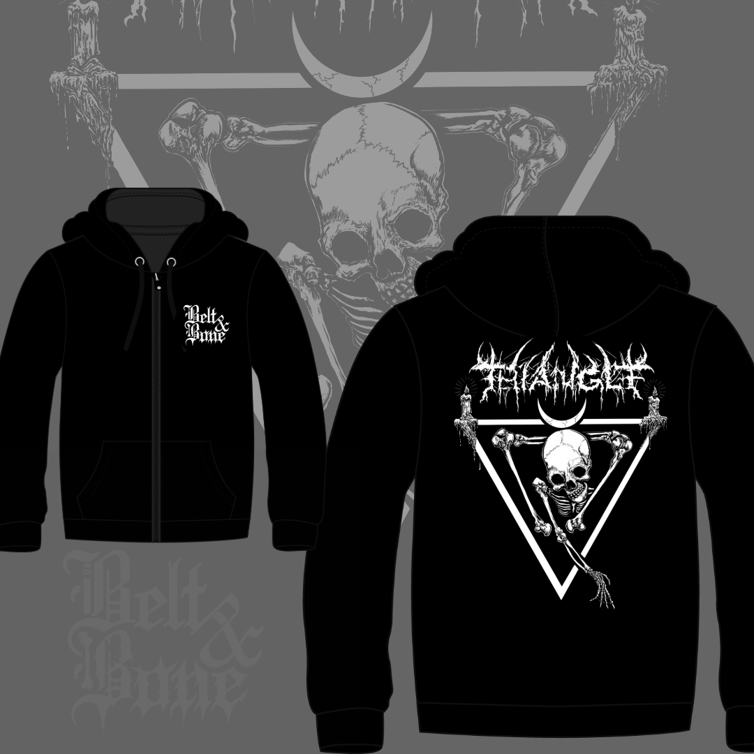 TRIANGLE ZIP UP HOODIE Belt Bone