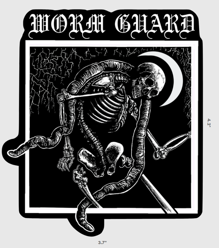 WORM GUARD STICKER W/ TEXT